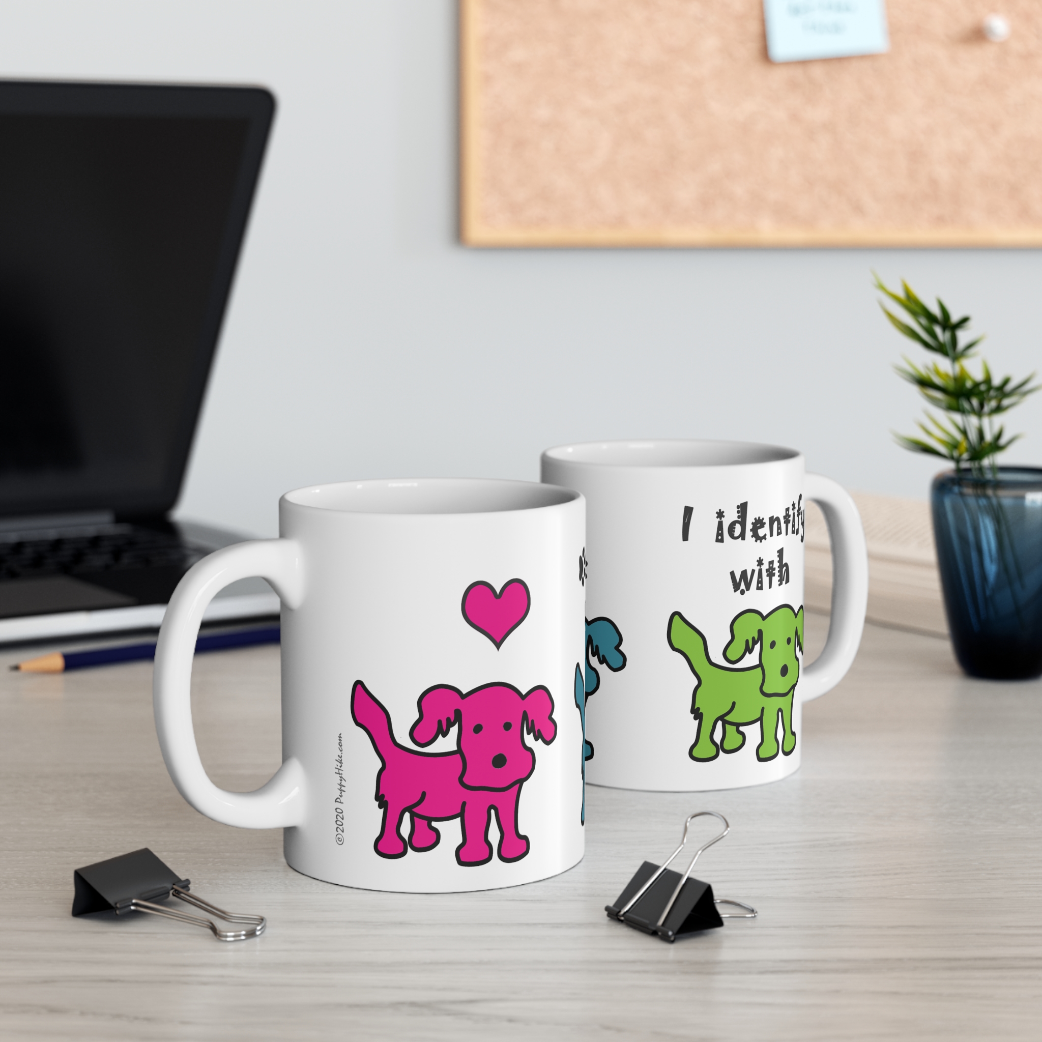 Puppy Love Dogs Identify with Love, Walks, and You - Love and Happiness with every sip of Coffee, Chocolate, or Tea - White Mug 11oz