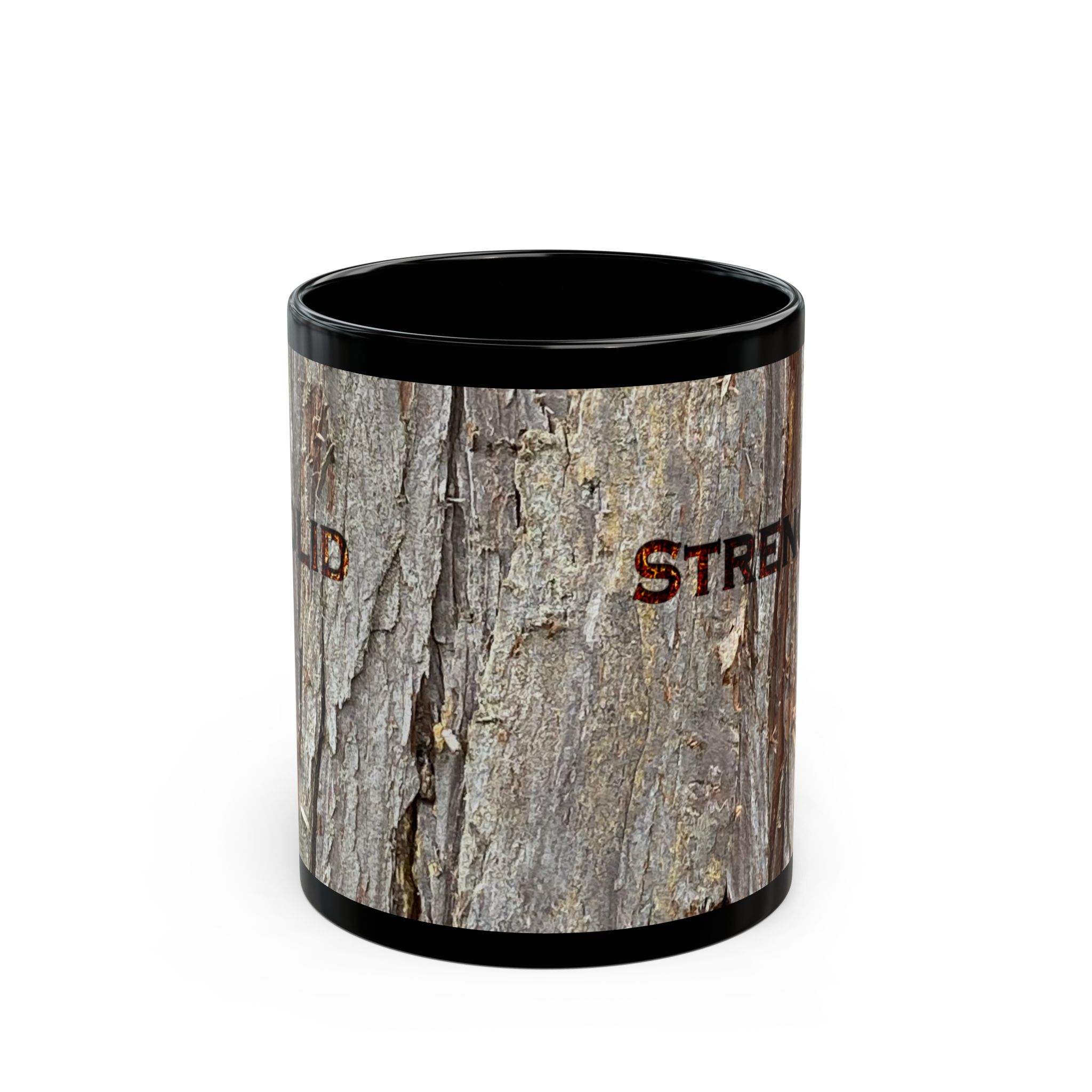 Strength in Tough Times - Original Tree Photo Black Coffee Mug (11oz, 15oz)