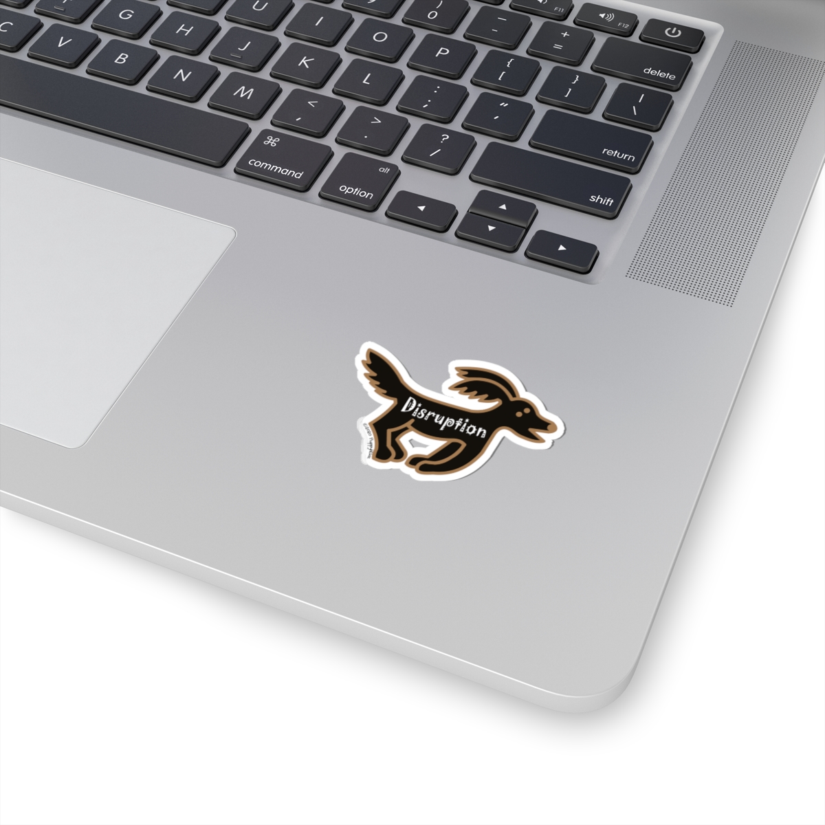 Disruption Black Dog Statement Sticker Transparent or White Edges in 4 sizes:2", 3", 4", 6" - Image 4