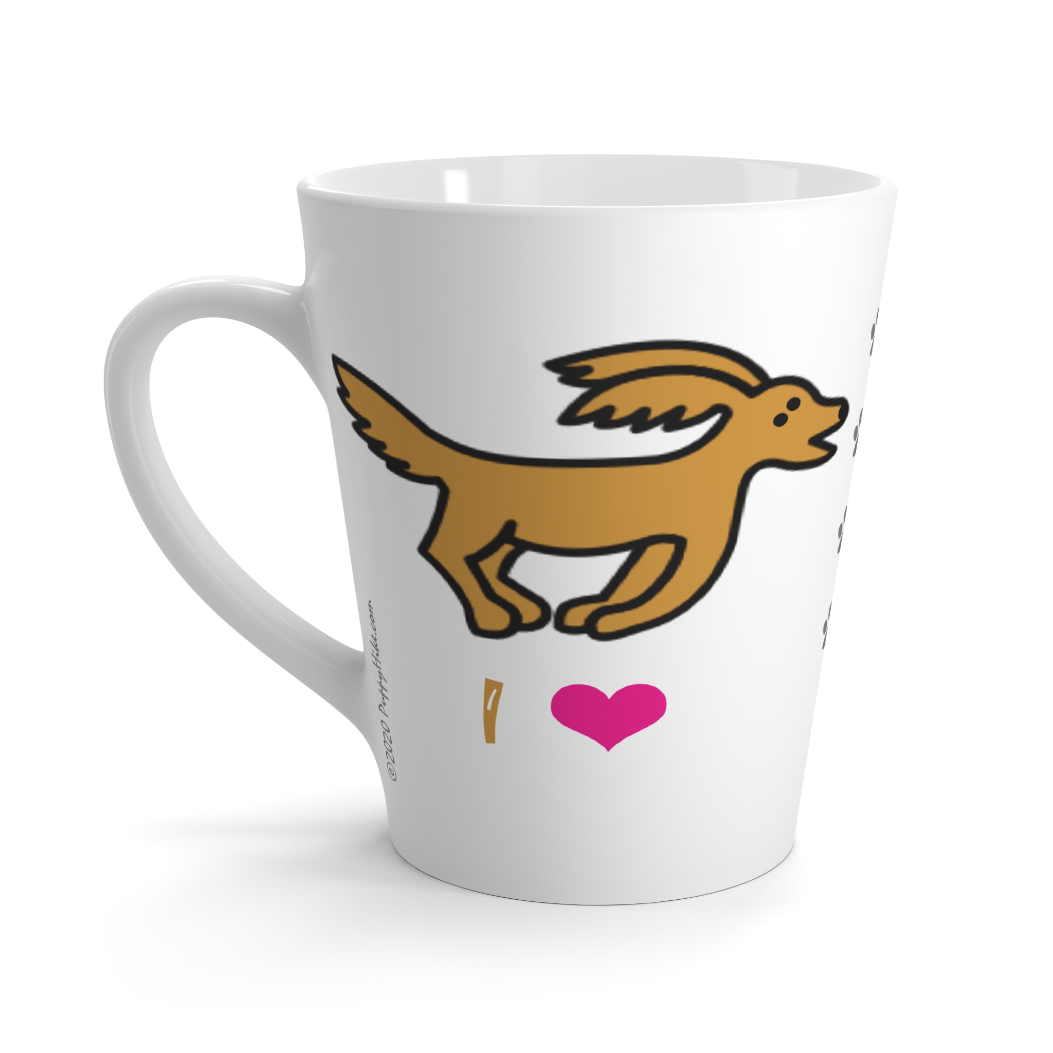 I Love my Goldendoodle Puppy Dog Custom Name Latte Love Mug 12 oz