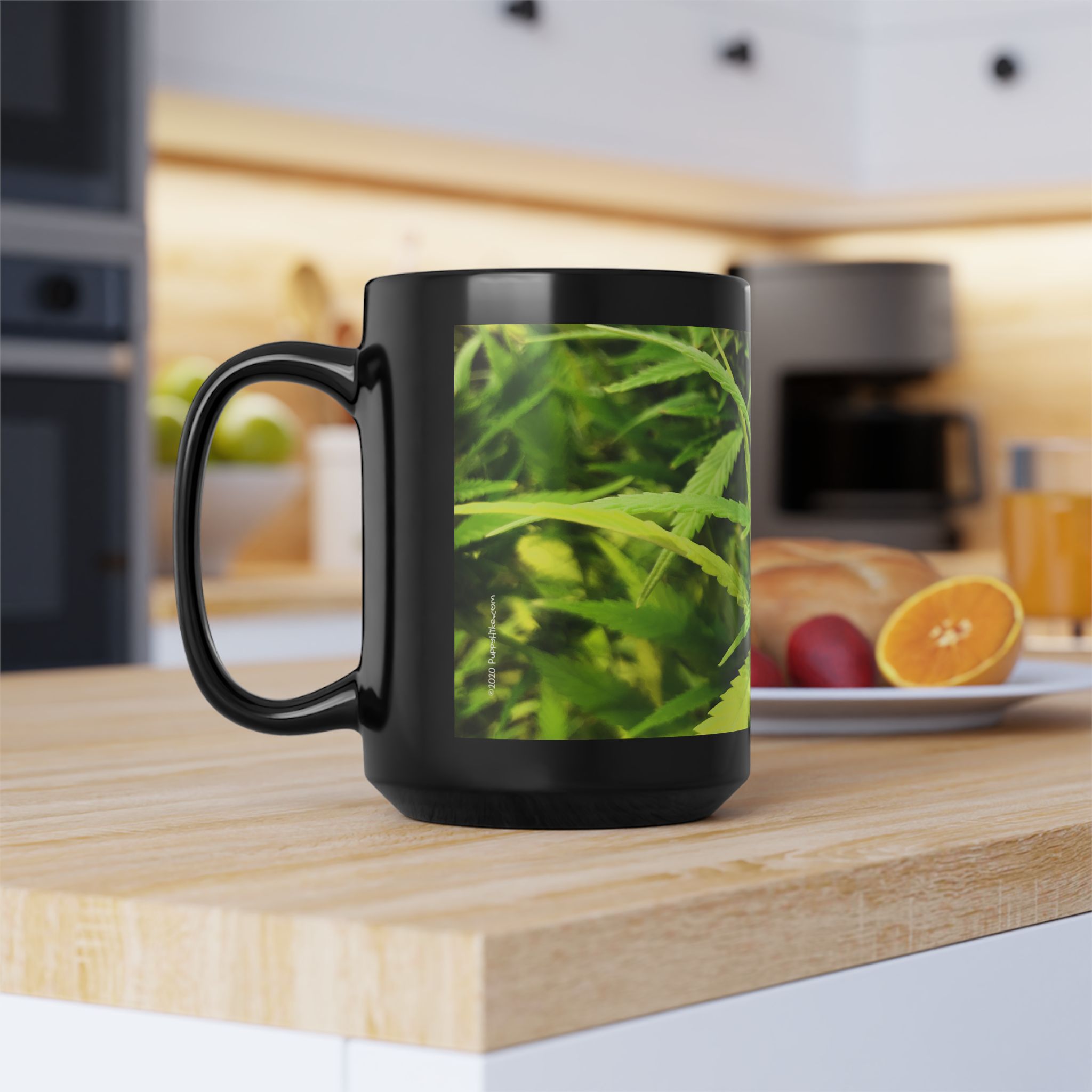 Cannabis Fresh Cannabud aromatic fresh ripe for harvest Black Coffee Mug (11oz, 15oz) - Image 16