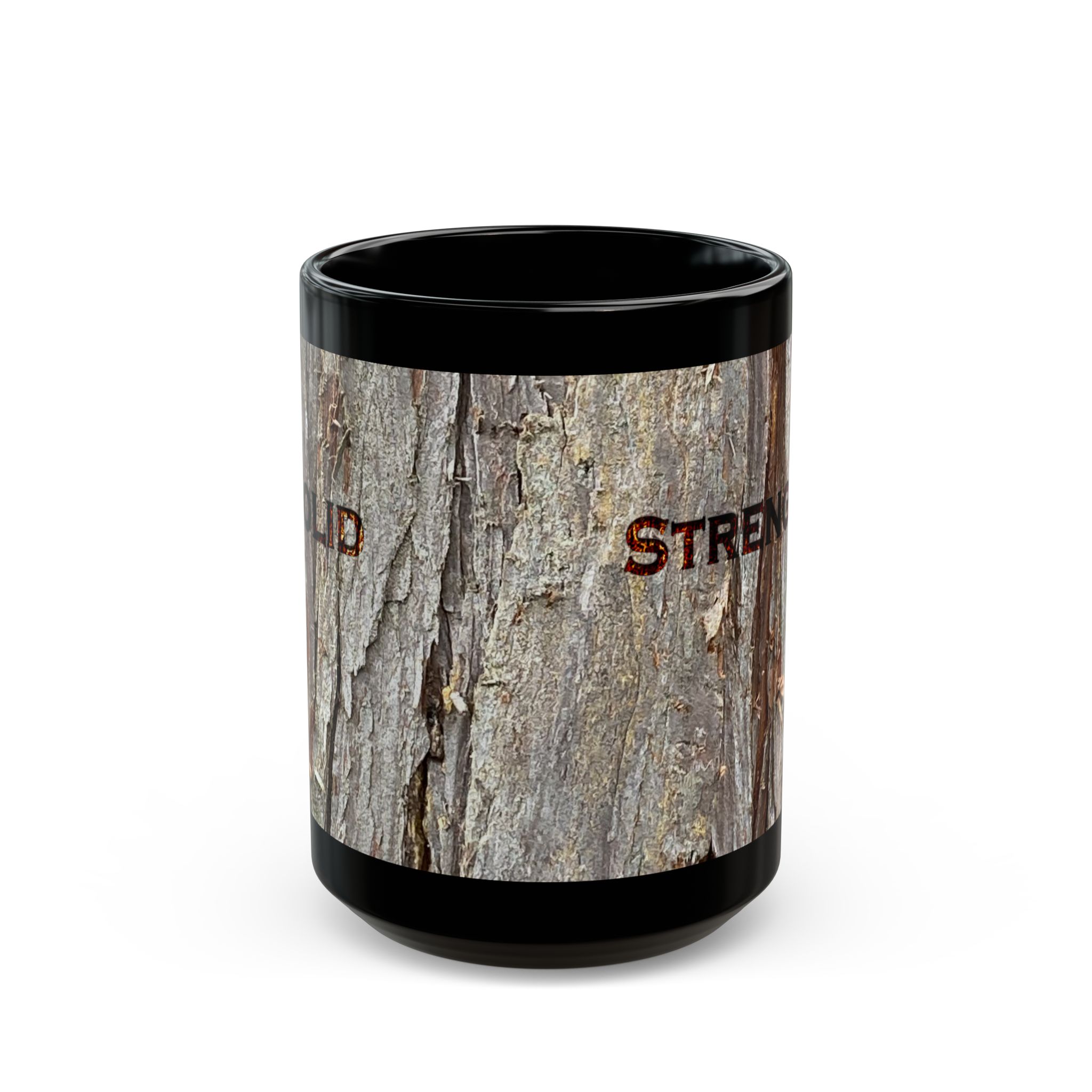 Strength in Tough Times - Original Tree Photo Black Coffee Mug (11oz, 15oz) - Image 9