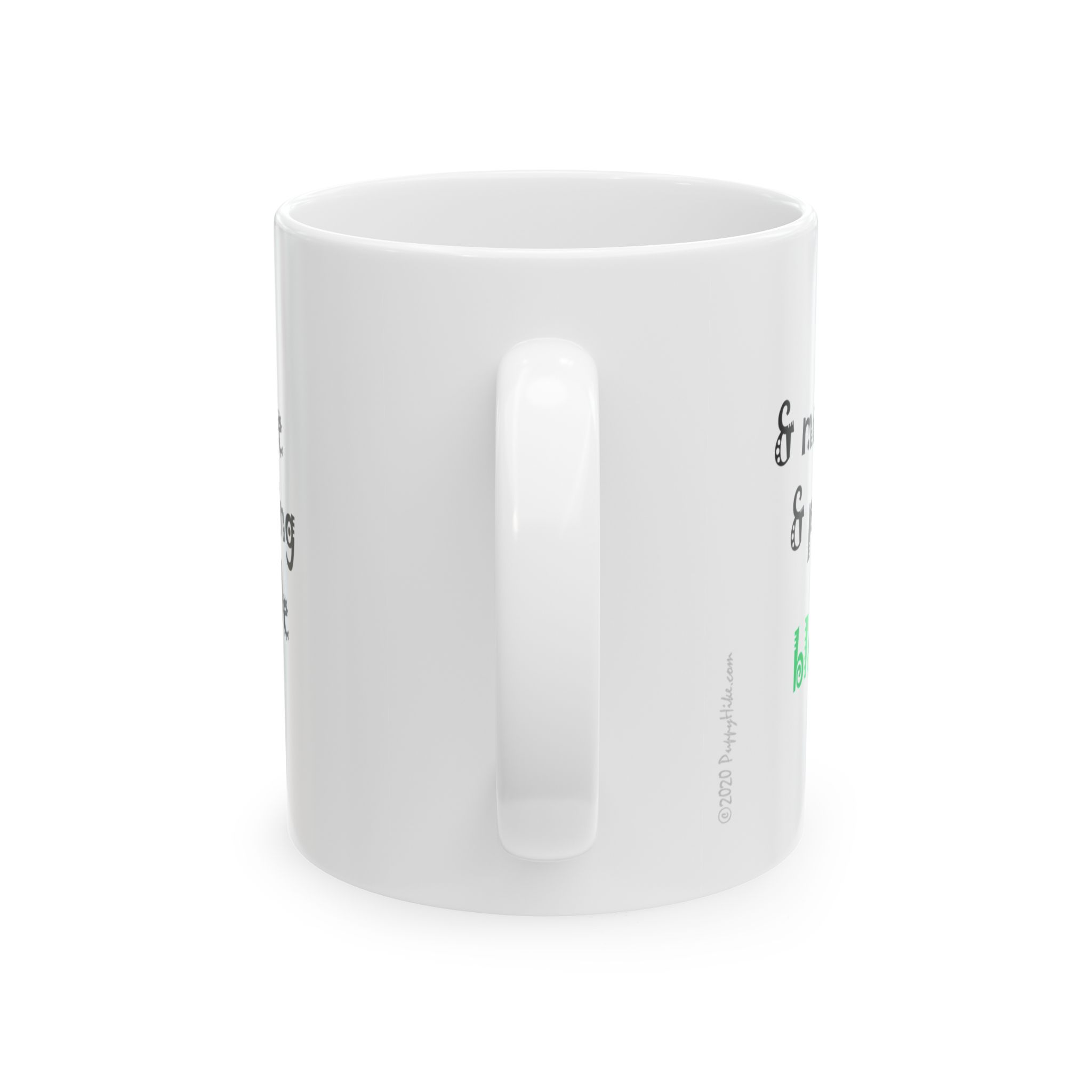 I hate morning people & mornings and people Big Gray Cloud at Sunrise White Coffee Mug, (11oz, 15oz) - Image 3