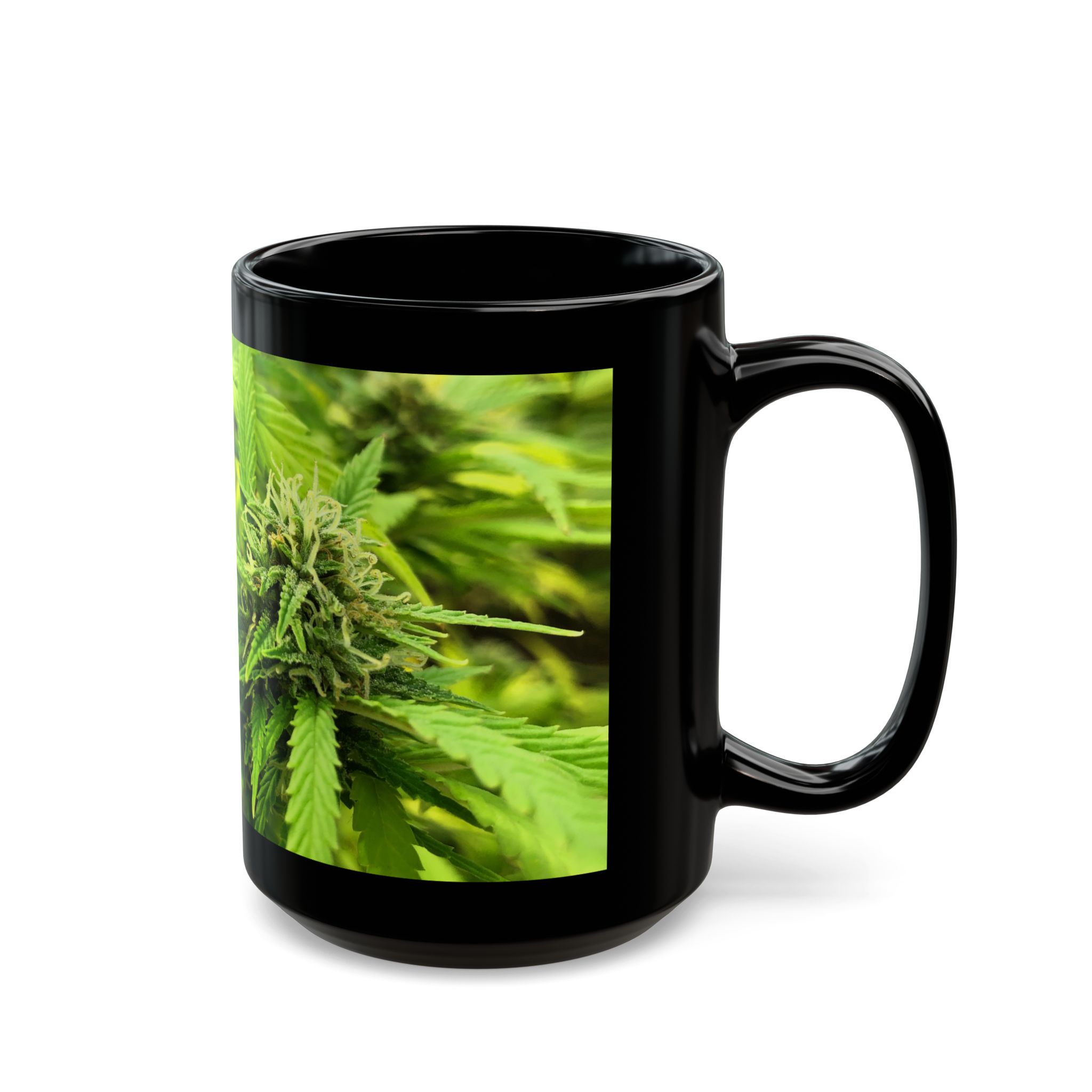 Cannabis Fresh Cannabud aromatic fresh ripe for harvest Black Coffee Mug (11oz, 15oz) - Image 10