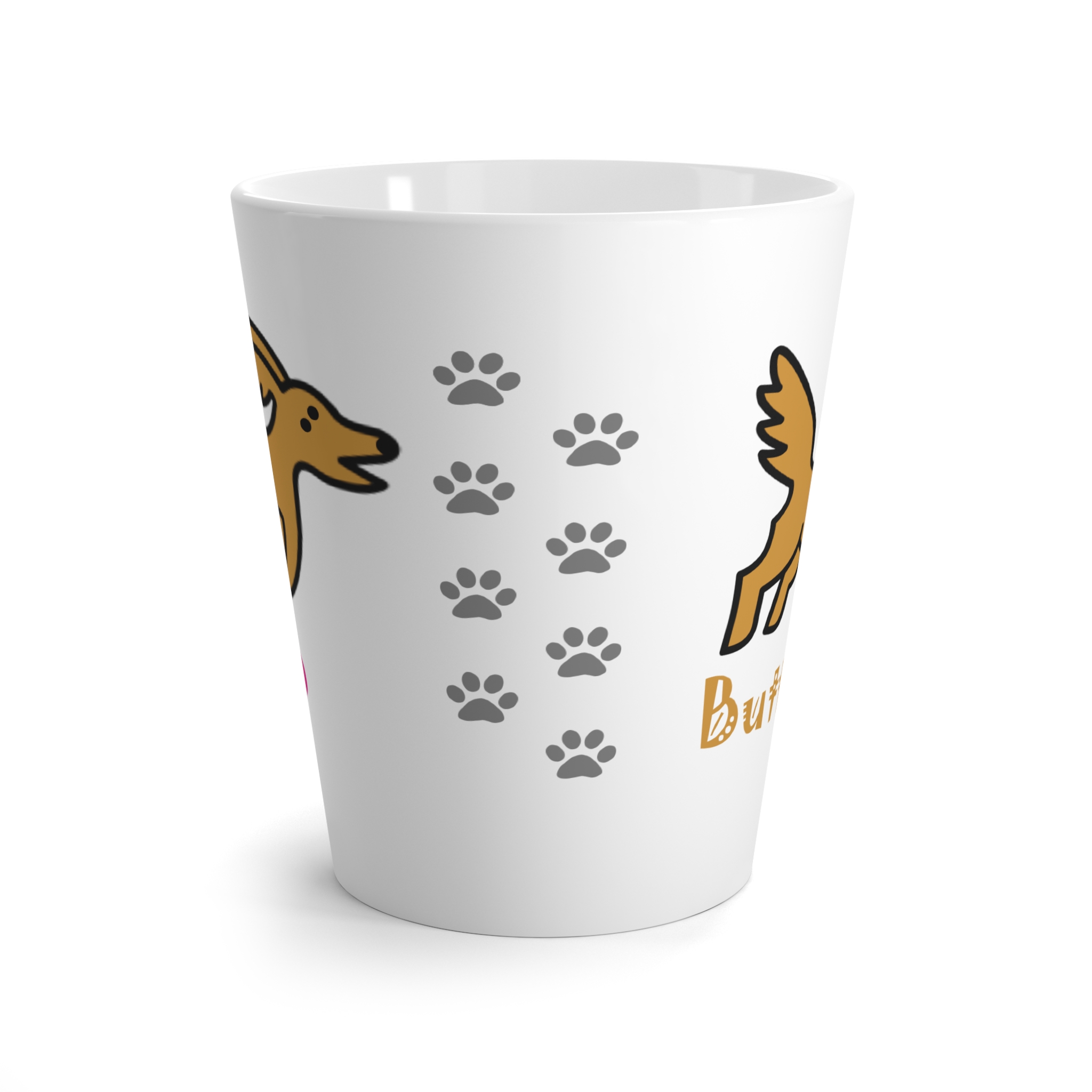 I Love my Goldendoodle Puppy Dog Custom Name Latte Love Mug 12 oz - Image 2