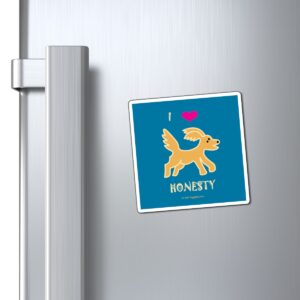 I Love Honesty Goldendoodle Magnet (optional custom name or word or colors) available in 3 sizes: 3x3", 4x4", 6x6"