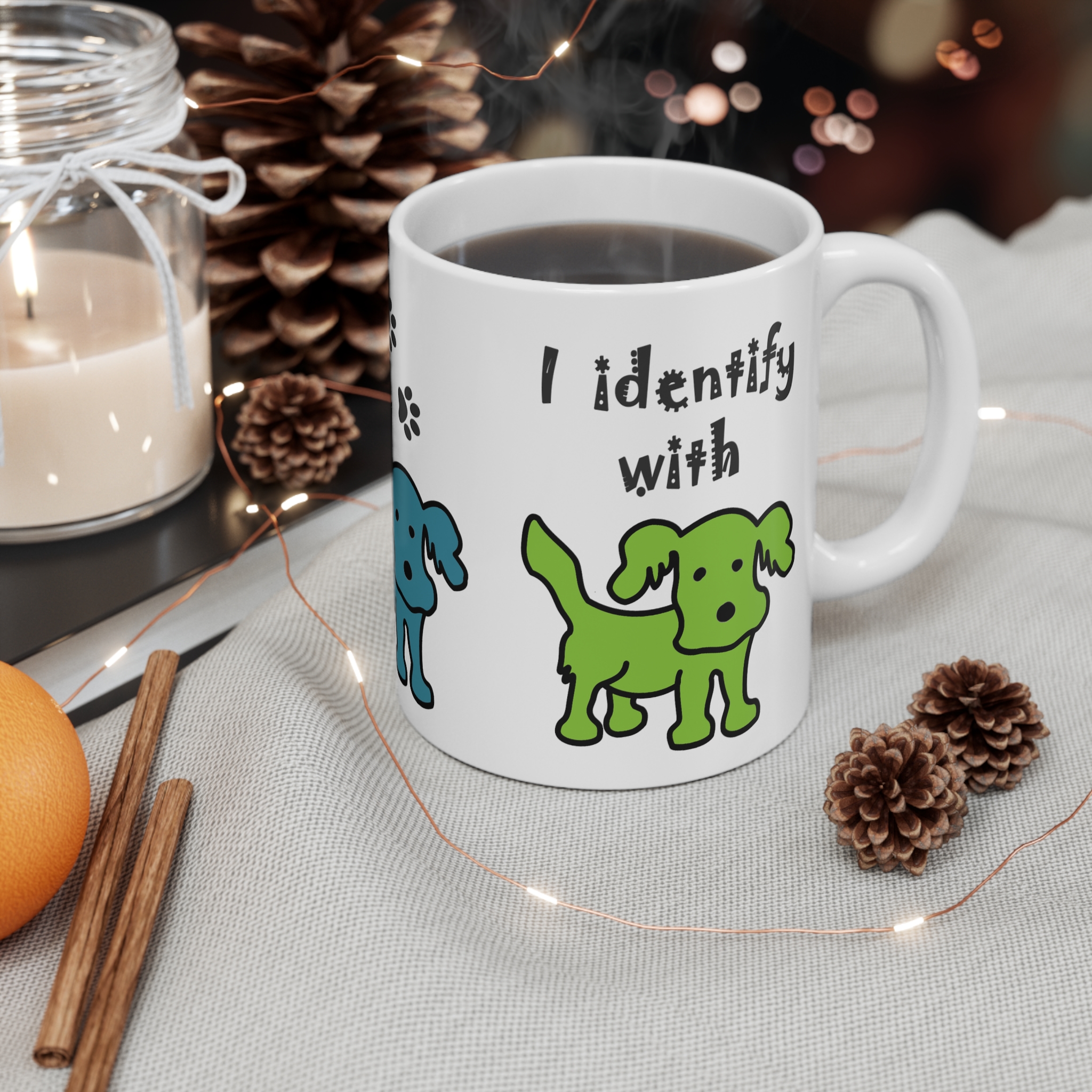 Puppy Love Dogs Identify with Love, Walks, and You - Love and Happiness with every sip of Coffee, Chocolate, or Tea - White Mug 11oz - Image 5