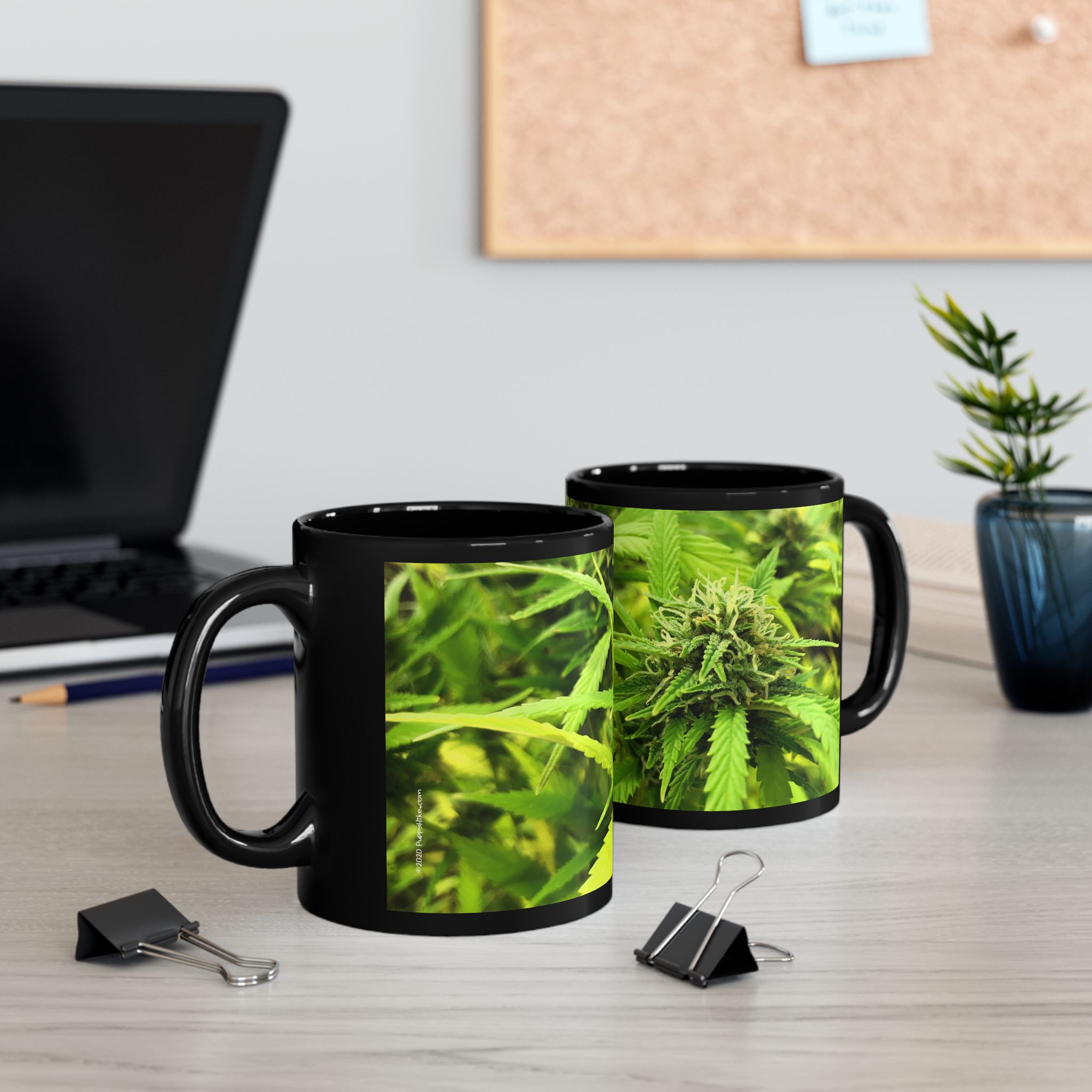 Cannabis Fresh Cannabud aromatic fresh ripe for harvest Black Coffee Mug (11oz, 15oz) - Image 7