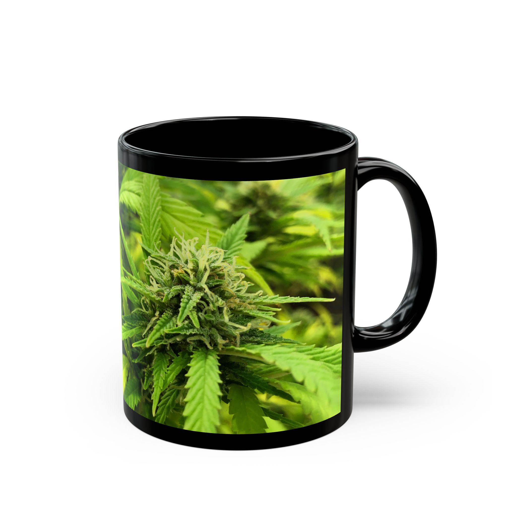 Cannabis Fresh Cannabud aromatic fresh ripe for harvest Black Coffee Mug (11oz, 15oz) - Image 5