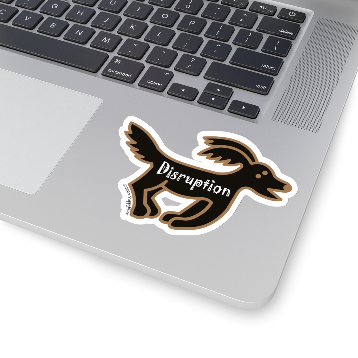 Disruption Black Dog Statement Sticker Transparent or White Edges in 4 sizes:2", 3", 4", 6" - Image 16