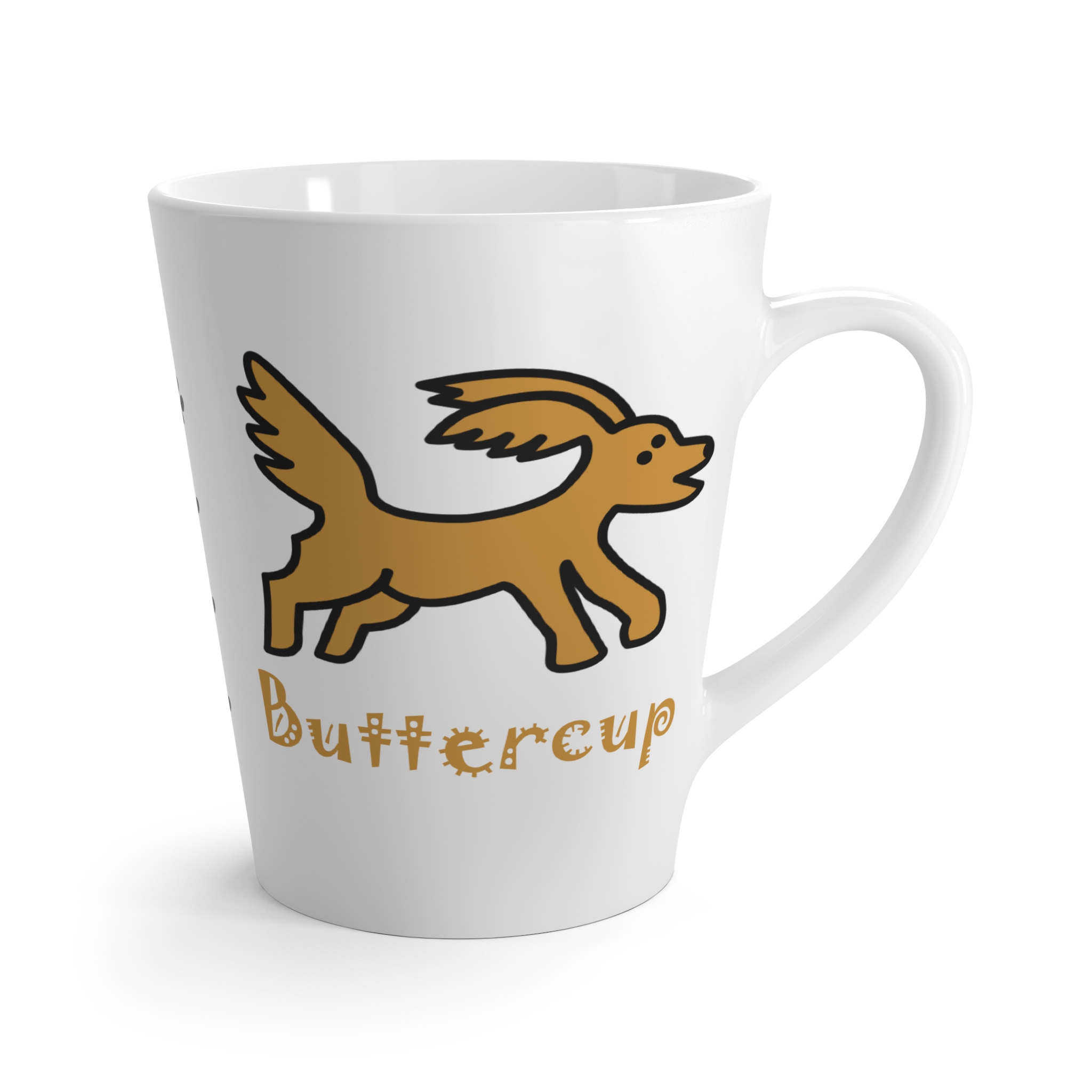 I Love my Goldendoodle Puppy Dog Custom Name Latte Love Mug 12 oz - Image 3