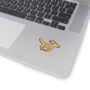Go for It! Motivational Goldendoodle Transparent or White Edge Sticker - 4 sizes:2", 3", 4", 6"